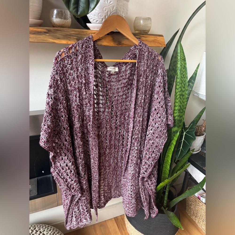 Umgee Loose Weave Open Ruana Poncho